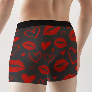 Peekaboo ! It's Mine, Personalized Couple Boxer Briefs, Gifts For Him Gifts For Her - Boxer Briefs - GoDuckee