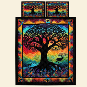Tree Of Life Quilt Bed Set 022HUDT170125 - Blanket - GoDuckee