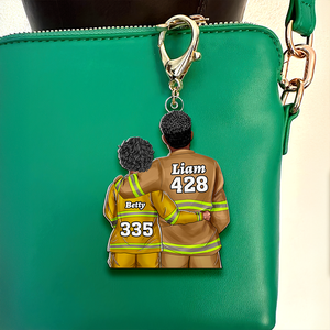 Personalized Gifts For Firefighter Couple Keychain 011QHHU110125TM - Keychains - GoDuckee