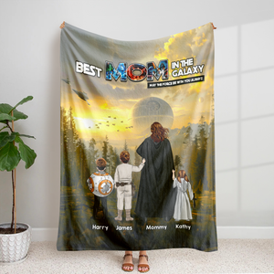 Personalized Gifts For Mom Blanket Best Mom In The Galaxy 01ACHU220325HHHG - Blanket - GoDuckee