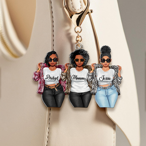 Personalized Gift For Mom Keychain Mother-daughter Duo 031QHHU230125TM - Keychains - GoDuckee