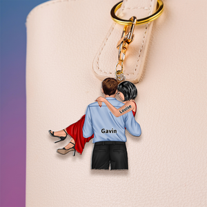 Personalized Gifts For Couple Keychain Couple Princess Carrying 15QHHU150125TM - Keychains - GoDuckee