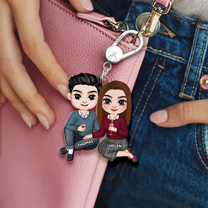 Personalized Gifts For Couple Keychain 13QHHU150125HH - Keychains - GoDuckee