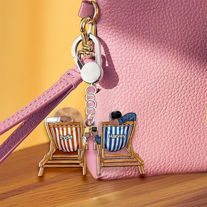 Personalized Gifts For Couple Keychain Couple On The Beach 11QHHU150125TM - Keychains - GoDuckee
