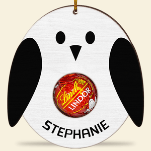 Kids Christmas Chocolate Holder-Personalized Wood Ornament- Gift For Kids- Christmas Ornament - Ornament - GoDuckee