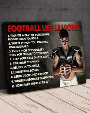 Football Life Lessons, Custom Photo Canvas Print, Gift For Football Lover - Poster & Canvas - GoDuckee
