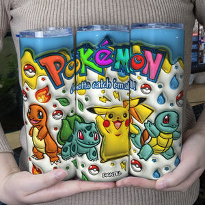 Personalized Gifts For Game Lovers 3D Inflated Tumbler Cartoon Character 03ACDT250124 - Tumbler Cup - GoDuckee