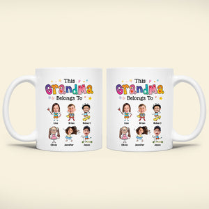 Custom Photo Gifts For Mom Grandma Personalized Coffee Mug This Grandma Belongs To 01KADT150124HH - Coffee Mugs - GoDuckee