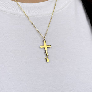 Personalized Cross Name Necklace 29 28acxx140325 - Necklace - GoDuckee