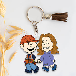 Personalized Gifts For Couple Keychain, Custom Job Costume 01qhqn130125hg - Keychains - GoDuckee