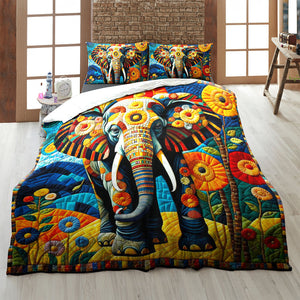 Personalized Gifts For Elephant Lover Quilt Bed Set 04HUMH170125 - Blanket - GoDuckee