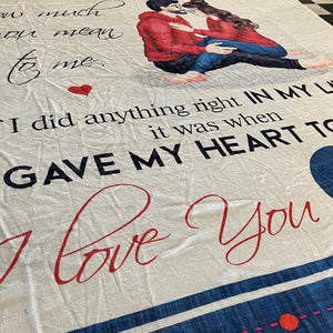 I Gave My Heart To You, Personalized Blanket, Sweet Couple Gifts - Blanket - GoDuckee