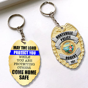 Come Home Safe, Personalized Keychain, Gifts For Police - Keychains - GoDuckee