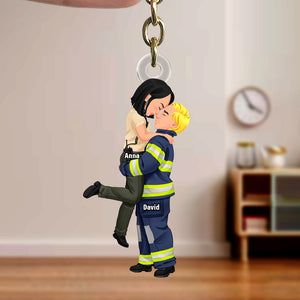 Personalized Gifts For Couple Keychain 05qhtn100125pa Custom Job Costumes - Keychains - GoDuckee