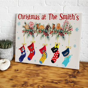 Family Socks 05natn281023 Personalized Canvas Print - Poster & Canvas - GoDuckee