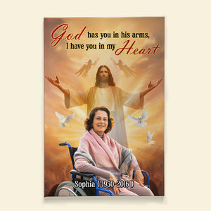 Custom Photo Gifts For Family Canvas Print 02hutn311224 God Have You In His Arms I Have You In My Heart - Poster & Canvas - GoDuckee