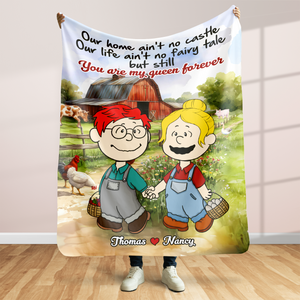 Personalized Gifts For Farmer Couple Blanket 01qhpu130125hg You're My Queen/King - Blanket - GoDuckee