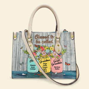 Personalized Gifts For Mom Leather Bag 09HUDT200424 Mother's Day - Leather Bags - GoDuckee