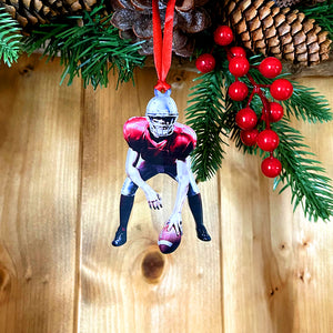 Personalized Custom Photo Ornament, Christmas Gift For Football Lover - Ornament - GoDuckee