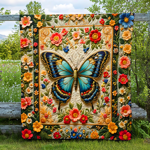 Personalized Butterfly Quilt Bed Set 05hupu170125 - Blanket - GoDuckee