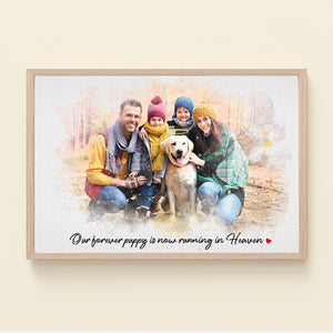 Custom Photo Gifts For Pet Heaven Personalized Canvas Print Pet Heaven Memorials - Canvas Print - GoDuckee