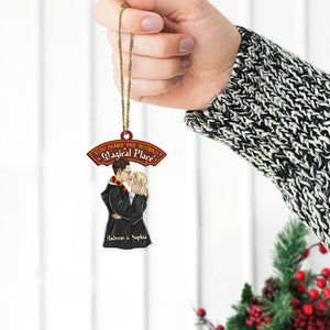 You Make The World Magical Place 01HUDT211123TM Personalized Ornament, Gifts For Couple - Ornament - GoDuckee