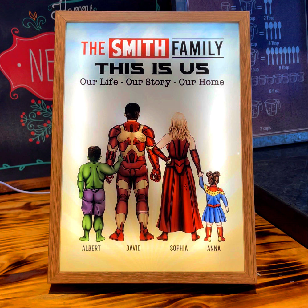 This is Us- Our Life- Our Story- Our Home-Personalized Light Picture Frame-Gift For Family-02qhqn110823tm - Poster & Canvas - GoDuckee