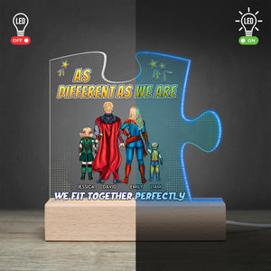 Personalized Gifts For Family LED Light We Fit Together Perfectly 03NAPU210224PA - Led Lights - GoDuckee