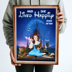 And She Lives Happily Ever After 01QHDT221223PA Personalized Canvas, Gifts For Book Lovers - Poster & Canvas - GoDuckee