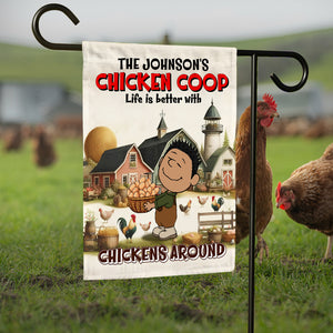 Personalized Gifts For Chicken Lover Garden Flag Farmer Chicken Eggs 01XQLU180225HG - Garden Flag - GoDuckee