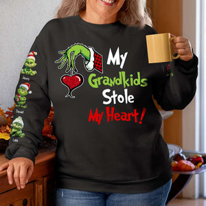 My Kid Stole My Heart, Gift For Family, Personalized 3D Shirt, Green Monster Kids Shirt, Christmas Gift 03HTHN130923 - AOP Products - GoDuckee