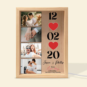 Couple, Love Story is Beautiful, Personalized Picture Frame Light Box, Valentine Gift, Couple Gift - - GoDuckee