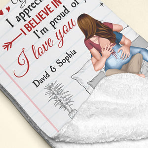 I'm Proud Of You, I Love You, Personalized Blanket, Gift For Couple, Valentine's Gifts - Blanket - GoDuckee