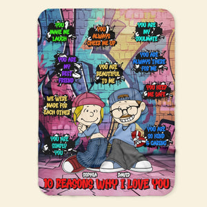 Personalized Gifts For Couple Blanket 01totn301224hg 10 Reasons Why I Love You - Blanket - GoDuckee