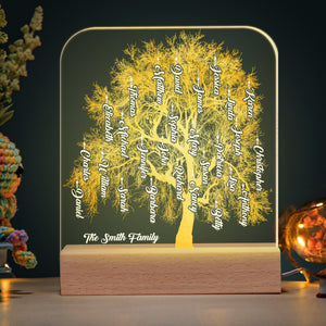 Personalized Gifts For Family LED Light Family Tree - Led Night Light - GoDuckee