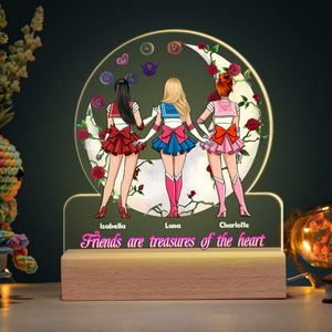 Personalized Gifts For Friends LED Light Friends Are Treasures Of The Heart 03OHDT270224HH - Led Lights - GoDuckee