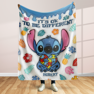 Personalized Gifts For Autism Blanket Inflated Effect 03ohpu200225 - Blanket - GoDuckee