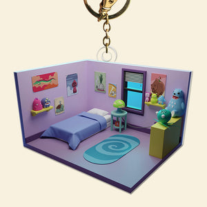 Isometric Room Keychain 01OHQN050225 - Keychains - GoDuckee