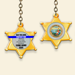 Come Home Safe, Personalized Keychain, Gifts For Police - Keychains - GoDuckee