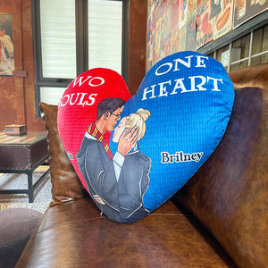 Two Souls One Heart, Custom Shape Pillow, Magical Couple Gifts 01HUDT030124TM - Pillow - GoDuckee
