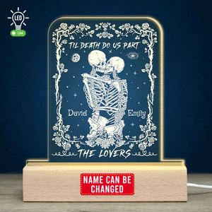 Til Death Do Us Part The Lovers - Gift For Couple - Personalized 3D Couple Led Light - Led Night Light - GoDuckee