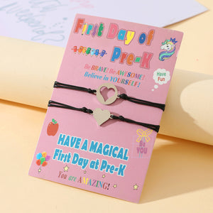 Back To School Hand Woven Bracelet - Gift For Kids - - GoDuckee