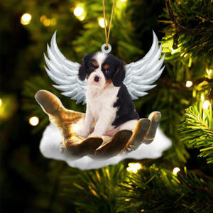 Dog On Jesus Hand 01cr220823 Personalized Memorial Ornament - Ornament - GoDuckee