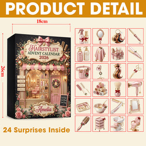 Glam Hairstylist Accessories Advent Calendar - Personalized Gift For Hairstylist 03PGLU291026 - Advent Calendar - GoDuckee