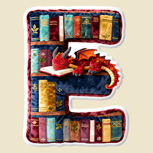 Book Dragon Alphabet Initial Letters Pillow, Personalized Gifts For Book Lovers 05qhtn191125 - Pillow - GoDuckee