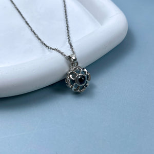 Custom Photo Projection Necklace - Sparkling Bloom Charm 25 11acxx140325 - Necklace - GoDuckee