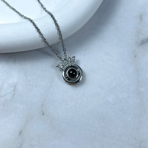 Custom Photo Projection Necklace - Royal Crown Charm 04 03acxx140325 - Necklace - GoDuckee