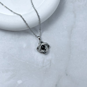 Custom Photo Projection Necklace - Eternal Twirl Charm 40 12acxx140325 - Necklace - GoDuckee