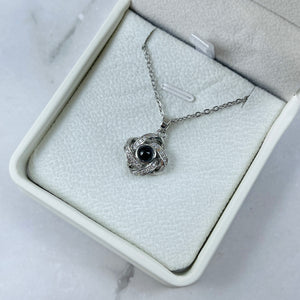 Custom Photo Projection Necklace - Eternal Twirl Charm 40 12acxx140325 - Necklace - GoDuckee