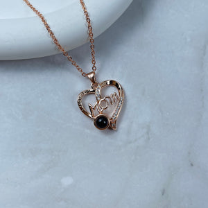 Custom Photo Projection Necklace For Mom, Lovely Heart Charm 50 06acxx140325 - Necklace - GoDuckee
